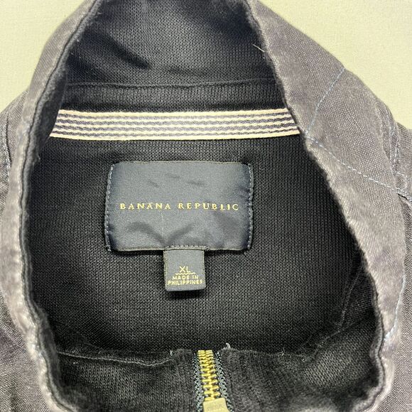 Banana Republic Jacket Mens Size XL‎ Black Pocket Outdoors Zip Coat - Picture 12 of 16